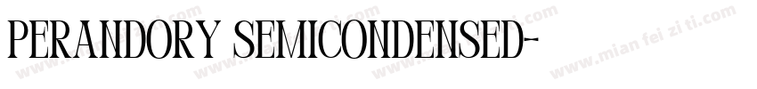 Perandory SemiCondensed字体转换